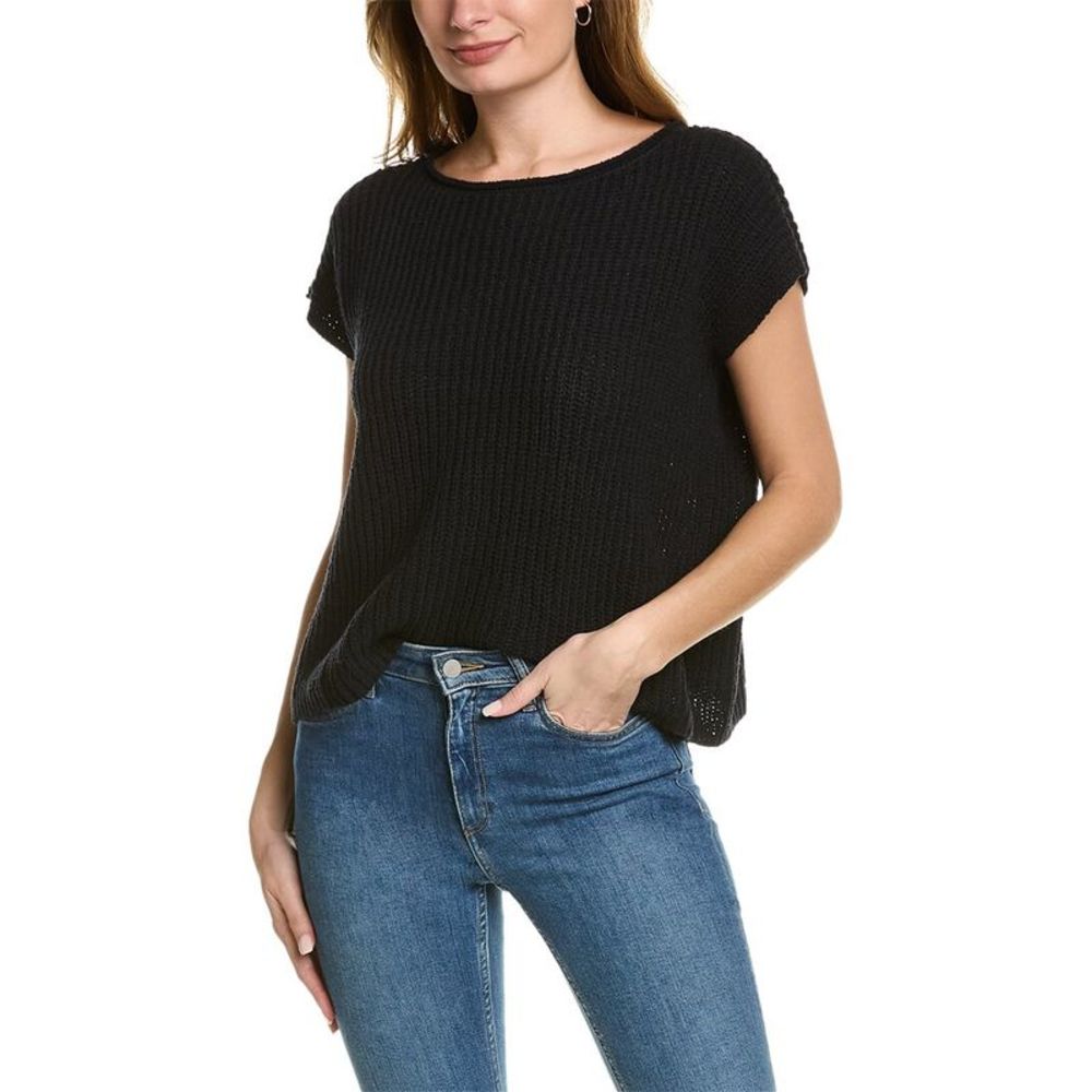 Eileen Fisher Black Crew Neck Sweater